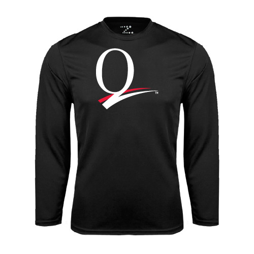 Black Performance Long Sleeve Shirt-Q Logo