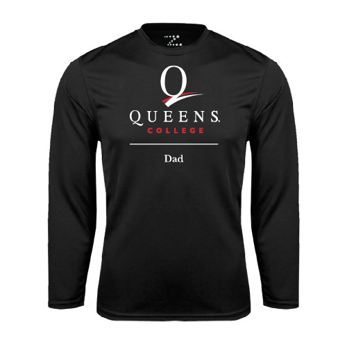 Black Performance Long Sleeve Shirt-Dad
