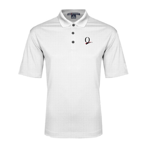 White Performance Fine Jacquard Polo-Q Logo