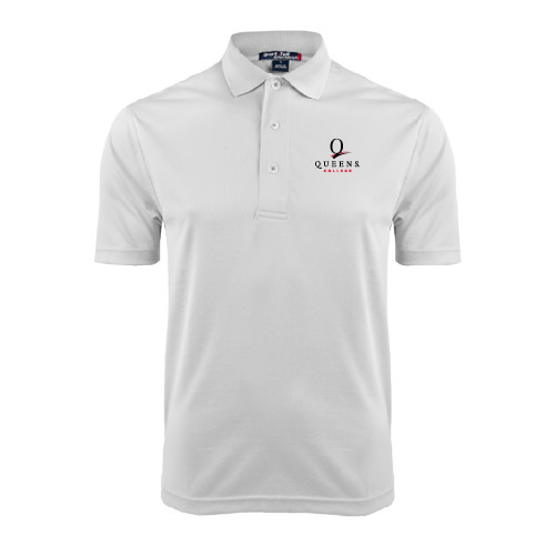 White Dry Mesh Polo-Official Logo