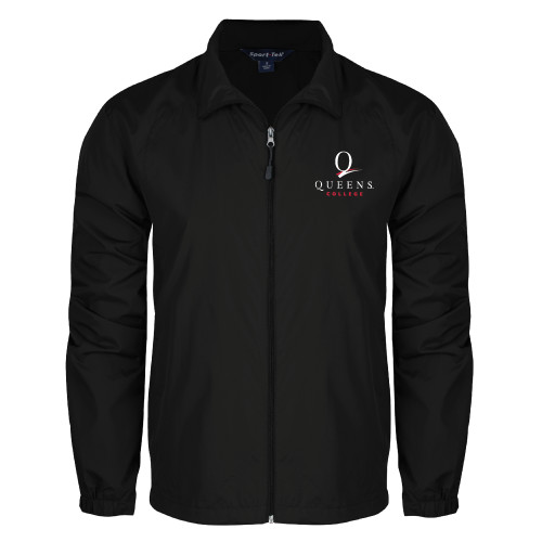 Black Full Zip Wind Jacket-Official Logo