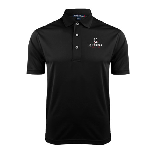 Black Dry Mesh Polo-Official Logo