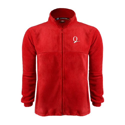 Red Fleece Full Zip Jacket-Q Logo