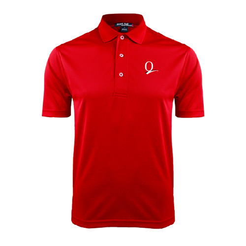 Red Dry Mesh Polo-Q Logo