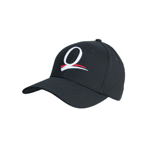 Black Structured Adjustable Pro Style Hat-Q Logo