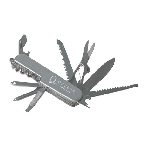 8 Function Pocket Knife-Queens College Stacked Engraved