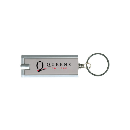 Turbo Silver Flashlight Key Holder-Queens College Stacked