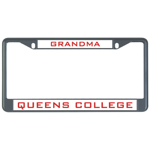 Metal License Plate Frame in Black-Grandma