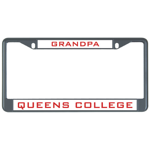 Metal License Plate Frame in Black-Grandpa