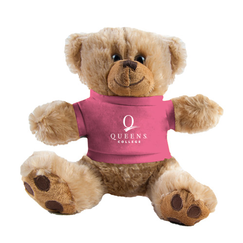 Plush Big Paw 8 1/2 inch Brown Bear w/Pink Shirt-Official Logo
