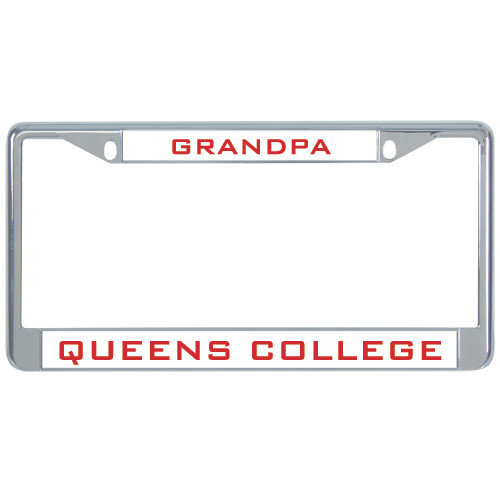 Metal License Plate Frame in Chrome-Grandpa