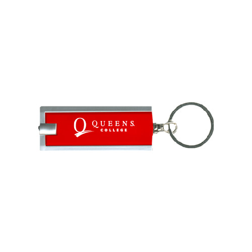 Turbo Red Flashlight Key Holder-Queens College Stacked