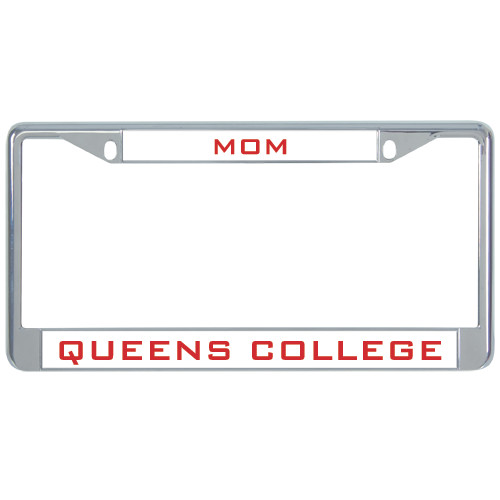 Mom Metal License Plate Frame in Chrome-Mom