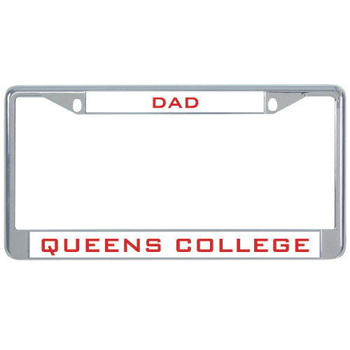 Dad Metal License Plate Frame in Chrome-Dad