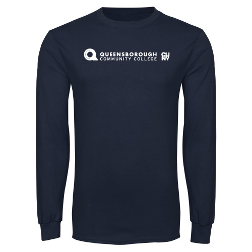 Navy Long Sleeve T-Shirt-Primary Logo