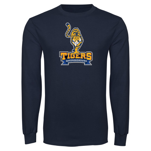 Navy Long Sleeve T-Shirt-Tiger Queensborough