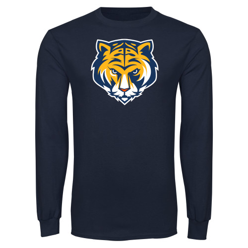 Navy Long Sleeve T-Shirt-Mascot Head