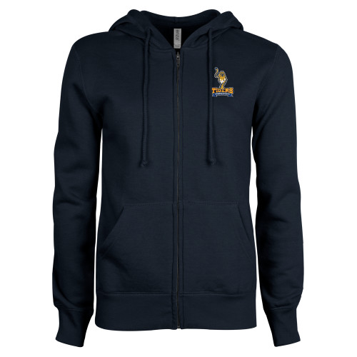 ENZA Womens Navy Fleece Full Zip Hoodie-Tiger Queensborough