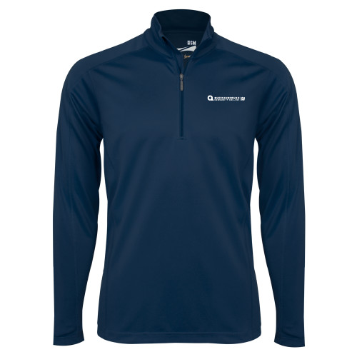 Syntrel Navy Interlock 1/4 Zip-Primary Logo