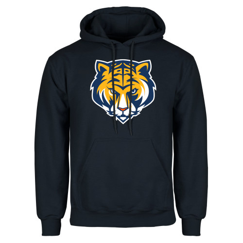 Navy Fleece Hoodie-Mascot Head