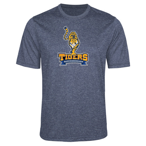 Navy Heather Performance Contender Tee-Tiger Queensborough