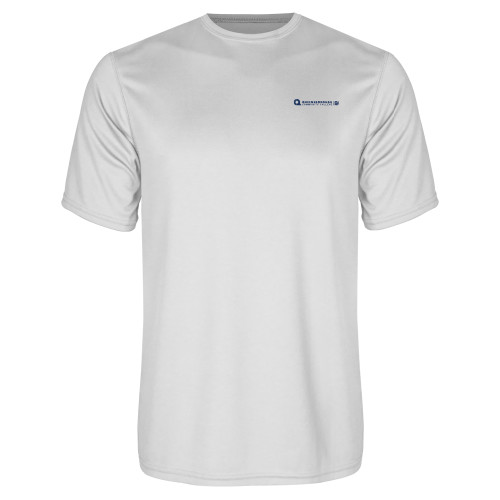 White Performance Tee-Primary Logo
