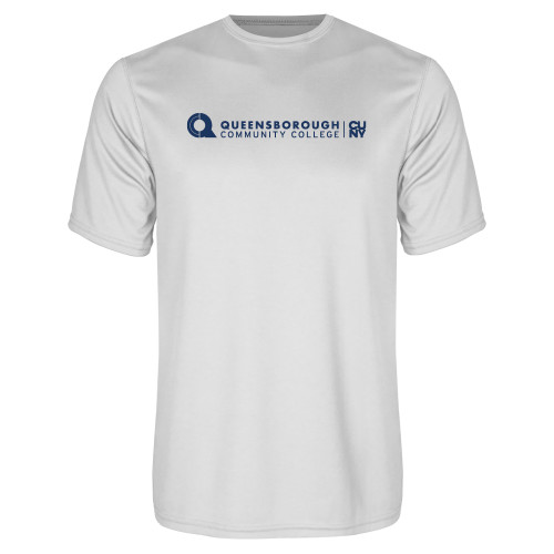 White Performance Tee-Primary Logo