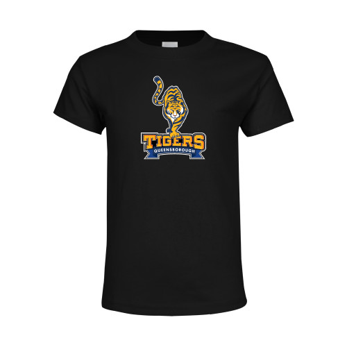 Youth Black T Shirt-Tiger Queensborough