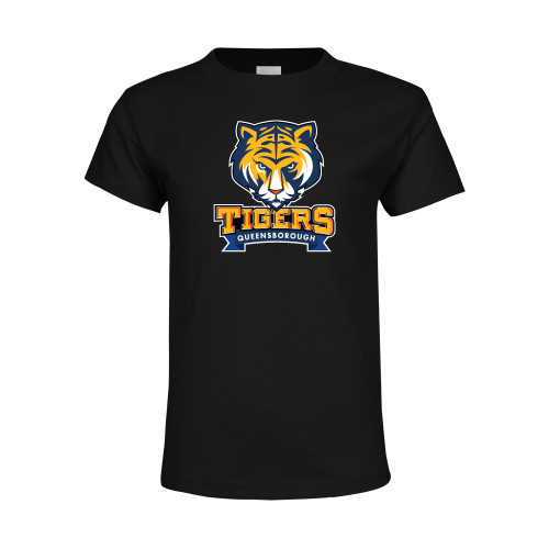 Youth Black T Shirt-Mascot head wordmark