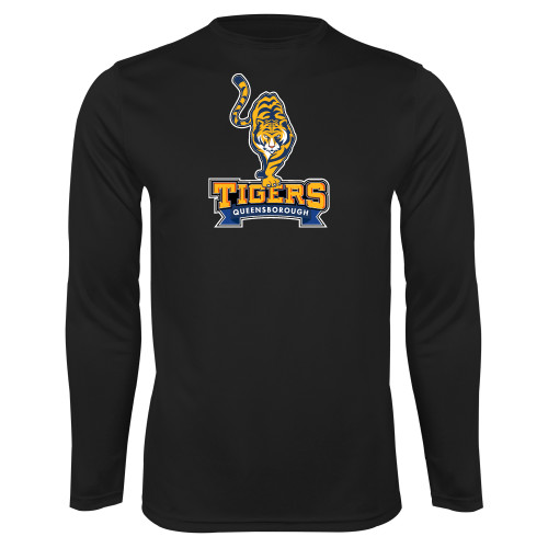 Black Performance Long Sleeve Shirt-Tiger Queensborough