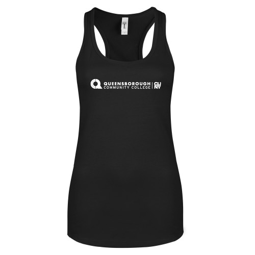 Next Level Womens Black Racerback Tank -Primary Logo