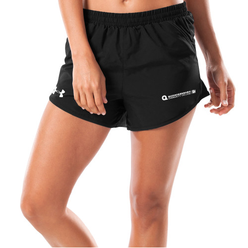Under Armour Womens Black Fly By Shorts-Primary Logo