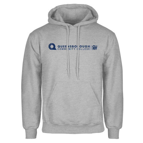 Grey Fleece Hoodie-Primary Logo