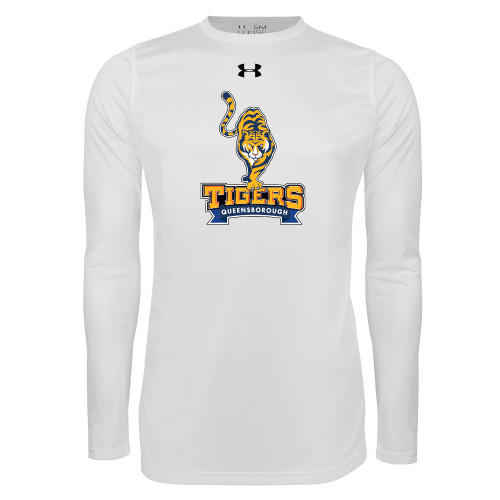 Under Armour White Long Sleeve Tech Tee-Tiger Queensborough