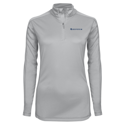 Syntrel Womens Platinum Interlock 1/4 Zip-Primary Logo
