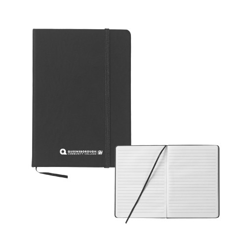 5x7 Black Hard Cover Journal-Primary Logo