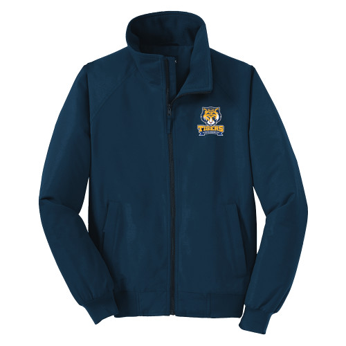 Navy Charger Jacket-Wordmark and Mascot