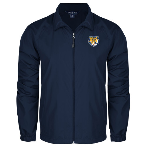 Navy Full Zip Wind Jacket-Mascot Head