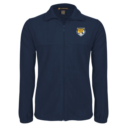 Navy Fleece Full Zip  Jacket-Mascot Head