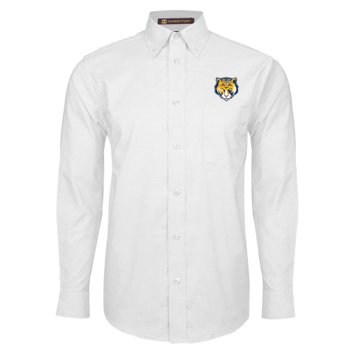 White Oxford Long Sleeve Shirt-Mascot Head