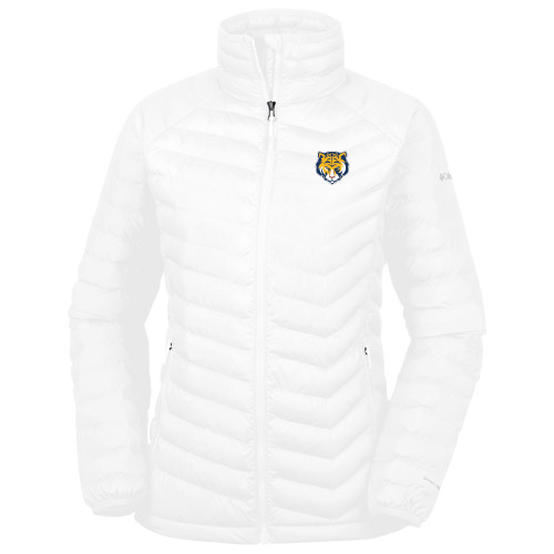 Columbia Womens White Powder Lite Jacket-Mascot Head
