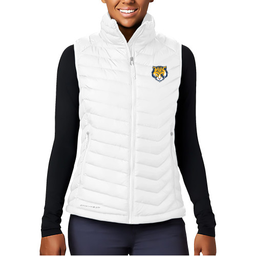 Columbia Womens White Powder Lite Vest-Mascot Head