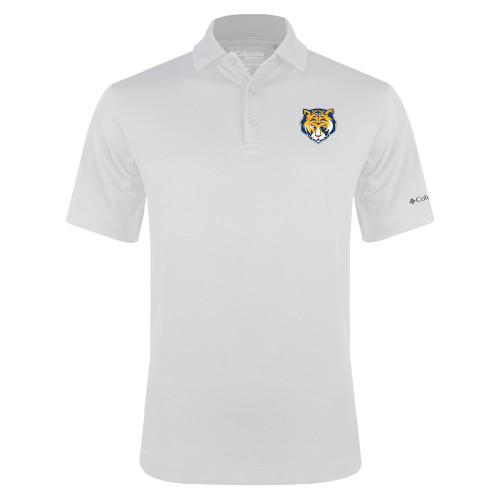 Columbia White Omni Wick Drive Polo-Mascot Head