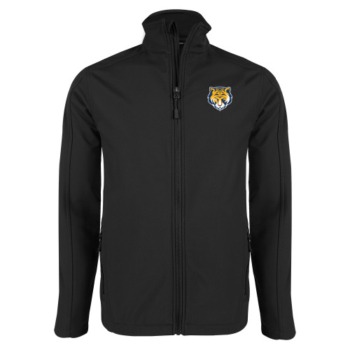 Black Softshell Jacket-Mascot Head