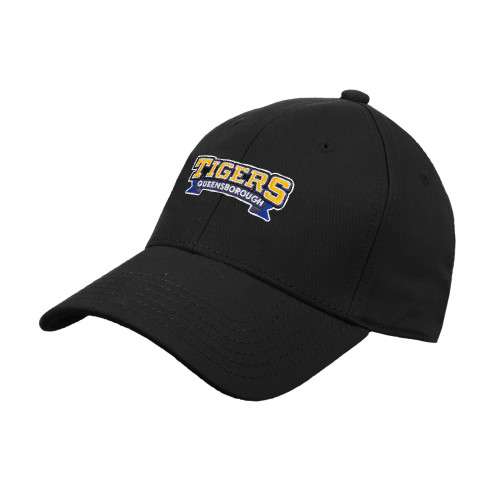 Black Structured Adjustable Pro Style Hat-Wordmark