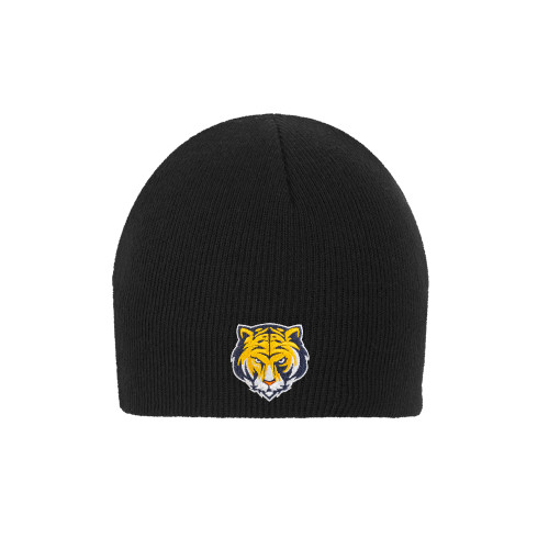 Black Knit Beanie-Mascot Head