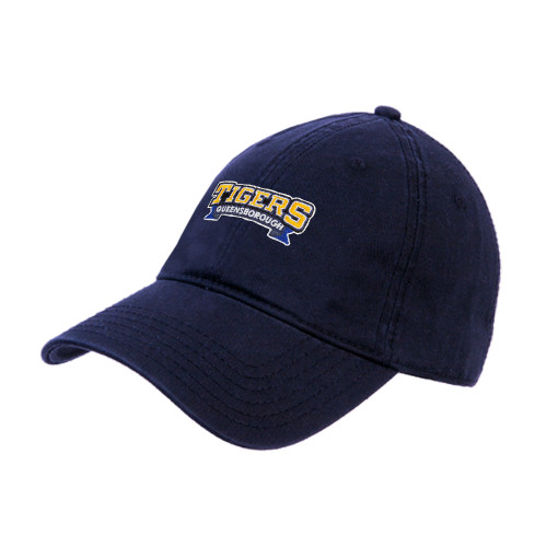Navy Unstructured Adjustable Low Profile Hat-Wordmark