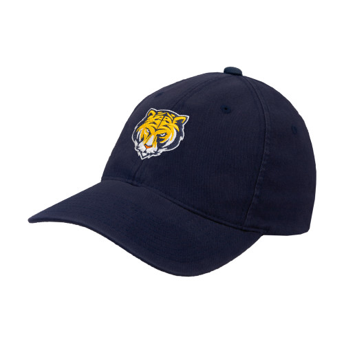 Navy Flexfit Structured Low Profile Hat-Mascot Head
