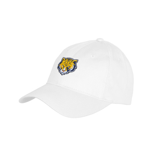 Youth White Pro Style Hat-Mascot Head