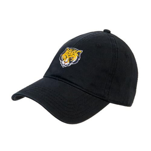 Black Unstructured Adjustable Low Profile Hat-Mascot Head